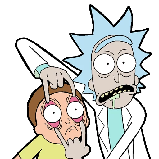 Telegram stiker «Rick And Morty» 😳