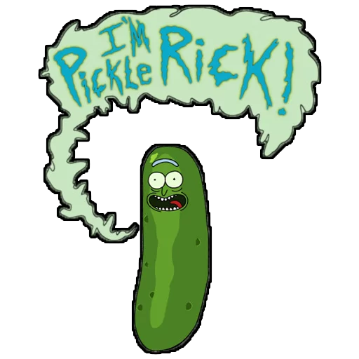 Rick And Morty stiker 🥒