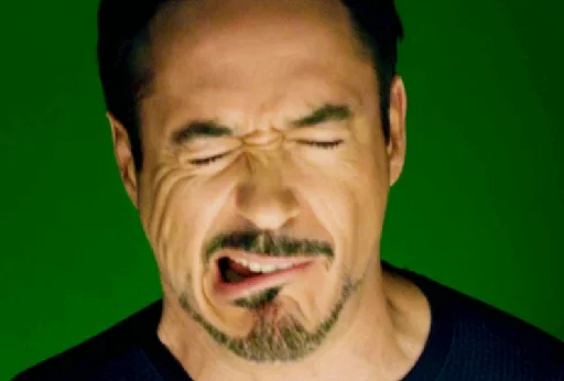 Robert Downey Jr. emoji 😖