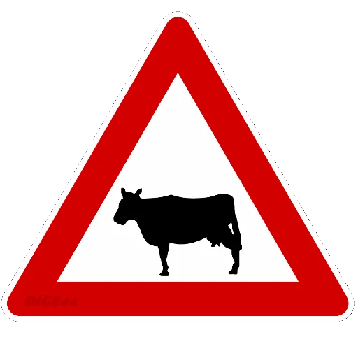 ROAD SIGNS stiker 🐮