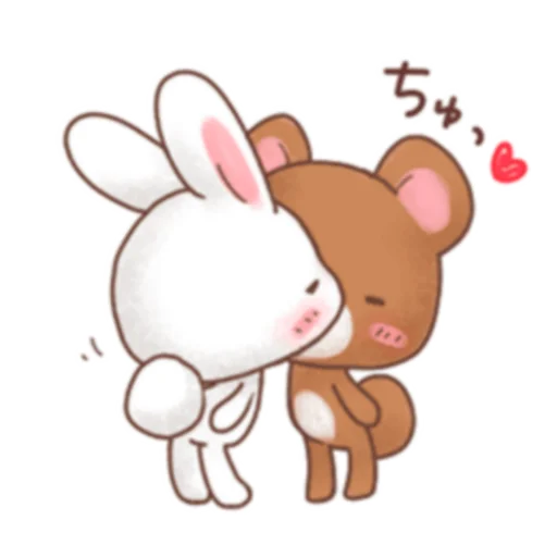 Эмодзи Rabbit & Bear's love Prt. 1 (FULL) [日本] 😘