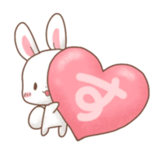 Telegram Sticker «Rabbit & Bear's love Prt. 1 (FULL) [日本]» ❤