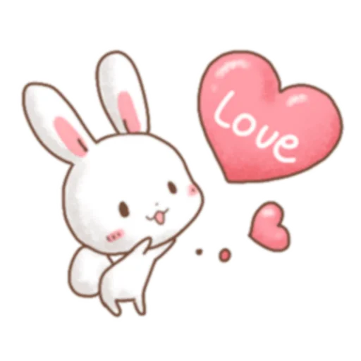 Telegram stiker «Rabbit & Bear's love Prt. 1 (FULL) [日本]» 💕