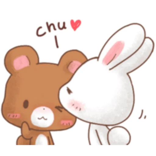 Стикер Rabbit & Bear's love Prt. 1 (FULL) [日本]  😚