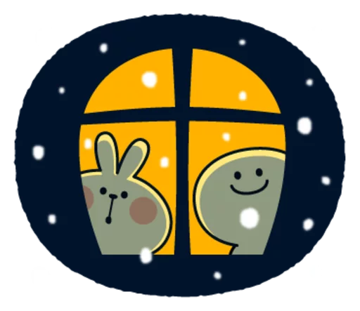 Telegram stiker «Spoiled Rabbits Winter» 🙂