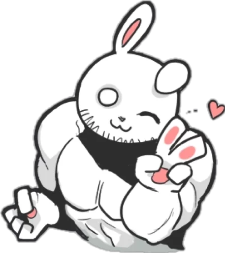 Telegram Sticker «Rabbo the Muscle Rabbit» ?