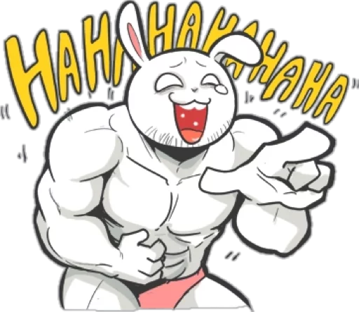 Rabbo the Muscle Rabbit emoji 😂