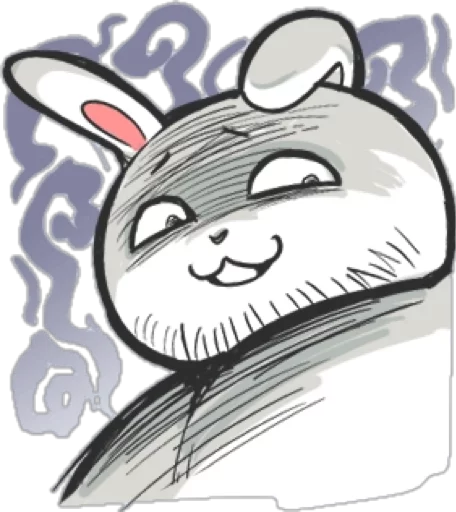 Rabbo the Muscle Rabbit emoji 😰
