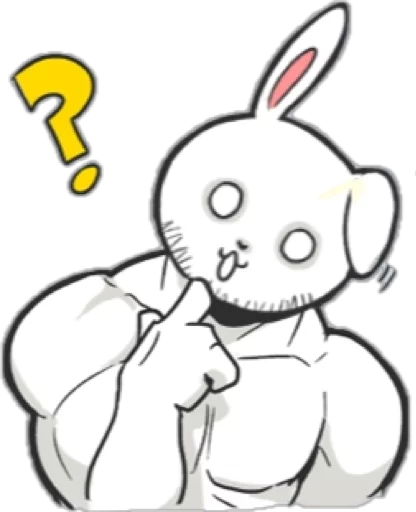 Rabbo the Muscle Rabbit emoji 🤔