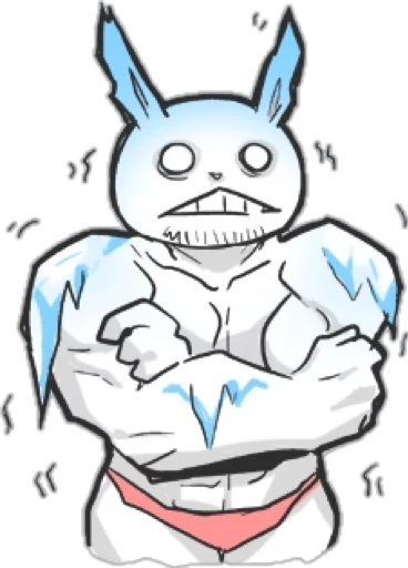 Стікер Rabbo the Muscle Rabbit 😨