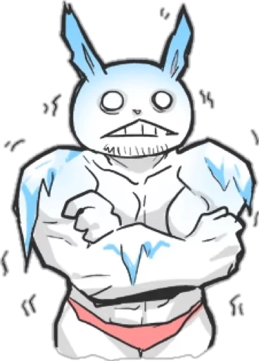 Rabbo the Muscle Rabbit emoji 😨