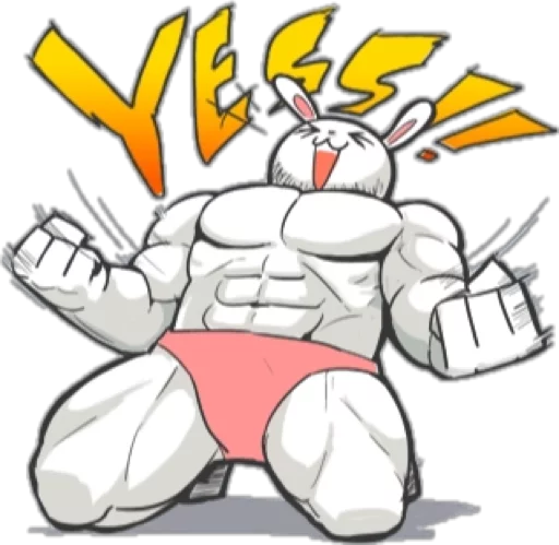 Rabbo the Muscle Rabbit emoji 👍
