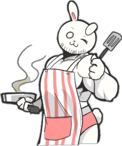 Telegram Sticker «Rabbo the Muscle Rabbit» ?