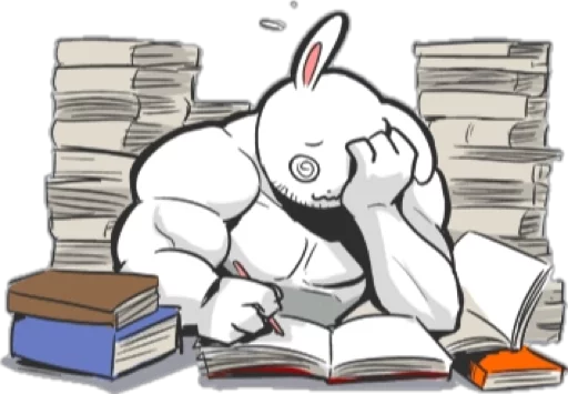 Rabbo the Muscle Rabbit emoji 😵