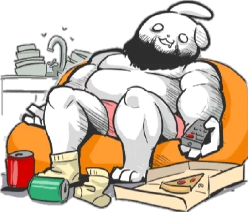 Rabbo the Muscle Rabbit emoji 😌