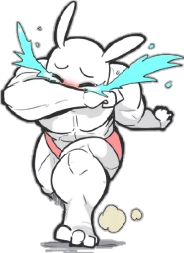 Стікер Rabbo the Muscle Rabbit 😭