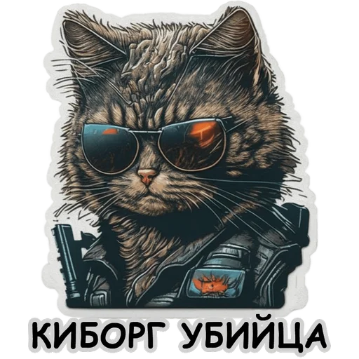 Стікер Telegram «Рабочие коты» 😎