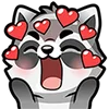 Telegram emoji Raccoons