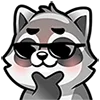 Telegram emoji Raccoons