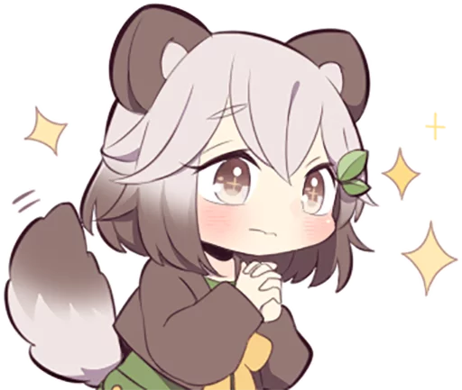 Lovely Raccoon Girl by SR emoji ✨