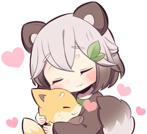 Lovely Raccoon Girl by SR emoji ❤️