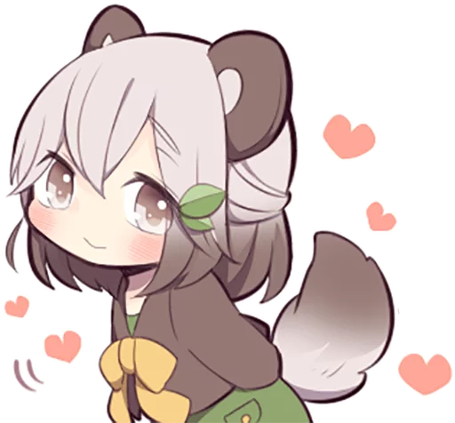 Lovely Raccoon Girl by SR emoji 😊