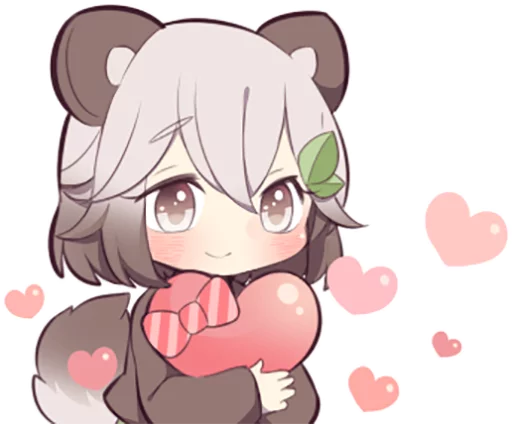 Lovely Raccoon Girl by SR emoji 💝