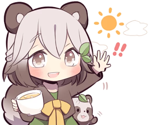 Lovely Raccoon Girl by SR emoji ☀️