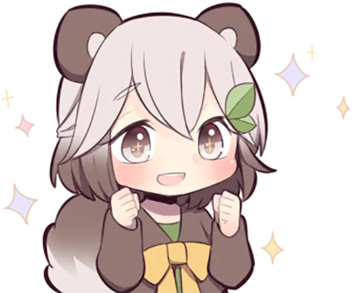 Lovely Raccoon Girl by SR emoji ✨