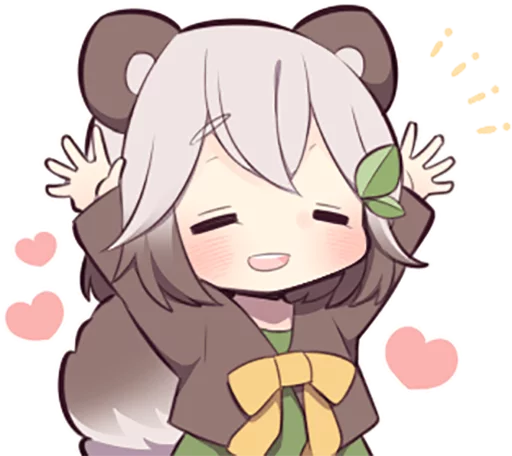 Lovely Raccoon Girl by SR emoji 🙌