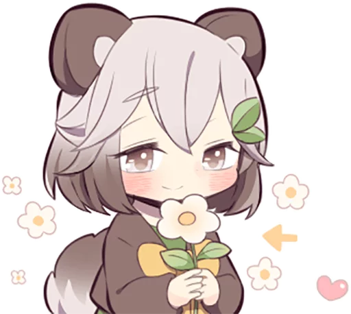 Lovely Raccoon Girl by SR emoji 🌸