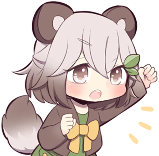 Lovely Raccoon Girl by SR emoji ✊️