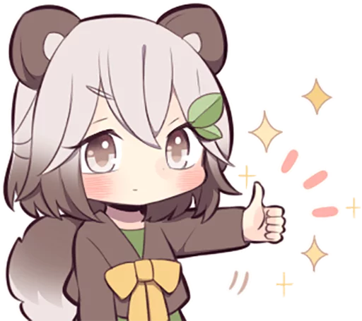 Lovely Raccoon Girl by SR emoji 👍