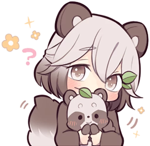 Lovely Raccoon Girl by SR emoji ❓