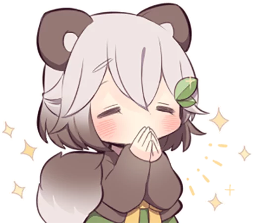 Lovely Raccoon Girl by SR emoji 😊