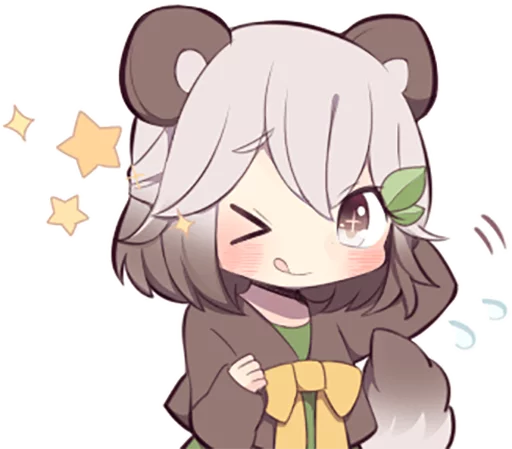 Lovely Raccoon Girl by SR emoji 😋