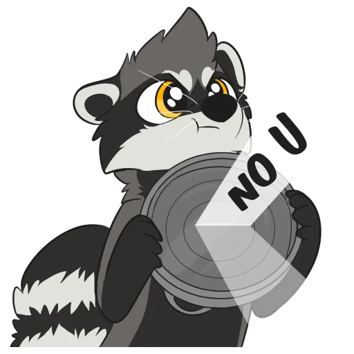 Telegram stiker «Raccoons by Pulexart.com» ↪️