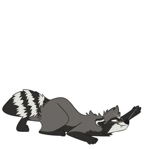 Telegram stiker «Raccoons by Pulexart.com» 🤫