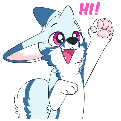 Telegram stickers Racefox Blue