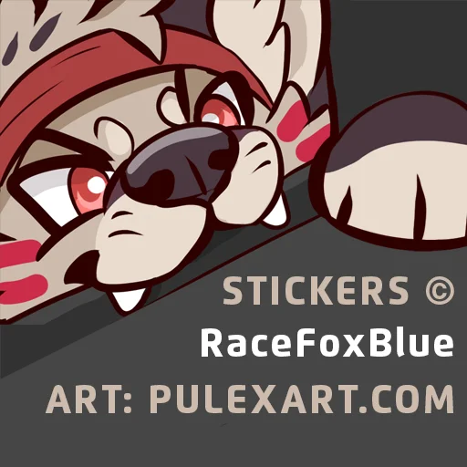 Telegram Sticker «Racefox Blue» ❕