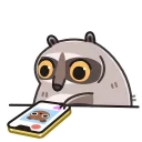 Емодзі телеграм Raccoon Days