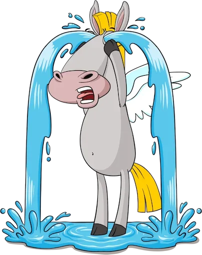 Telegram Sticker «Raiffeisen Pegasus» 😭