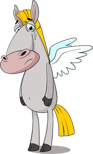 Telegram Sticker «Raiffeisen Pegasus» 😔