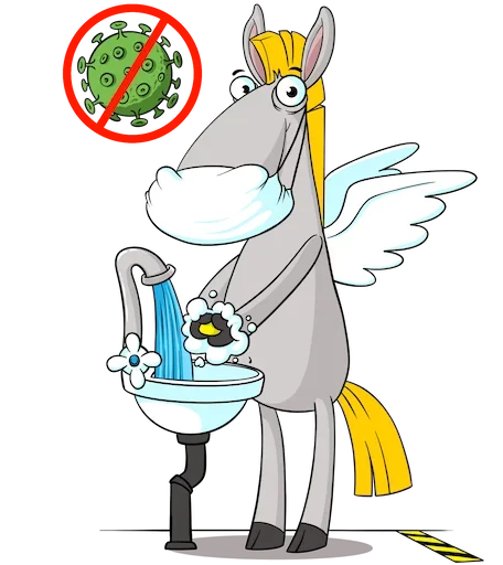 Telegram Sticker «Raiffeisen Pegasus» 🦠