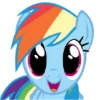 Telegram emoji Rainbow Dash MLP
