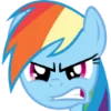Telegram emojisi «Rainbow Dash MLP» 😤