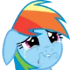 Rainbow Dash MLP emoji 😢