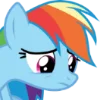 Rainbow Dash MLP emoji 🙁
