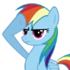 Telegram emojisi «Rainbow Dash MLP» 🫡