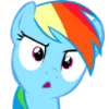 Telegram emojisi «Rainbow Dash MLP» ❔